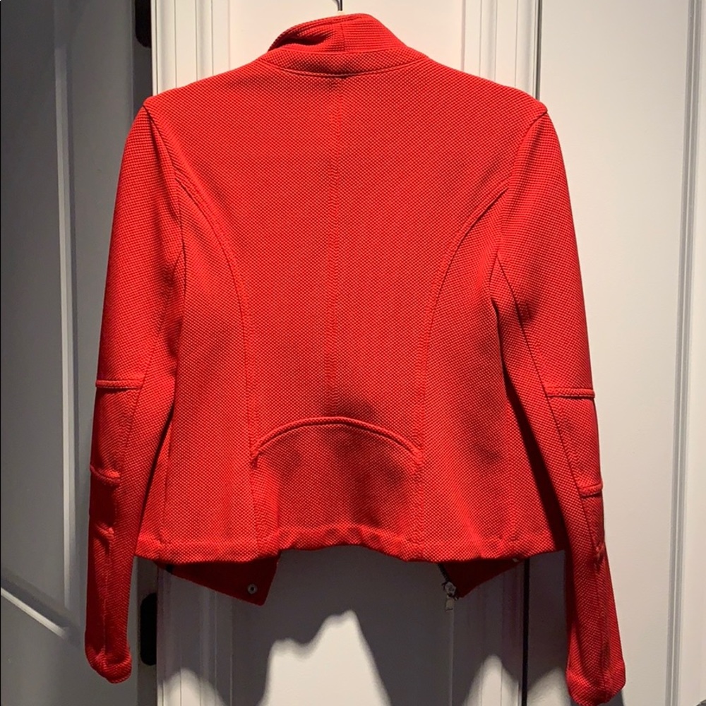 Express Red Textured Moto Jacket - Picture 5 of 5